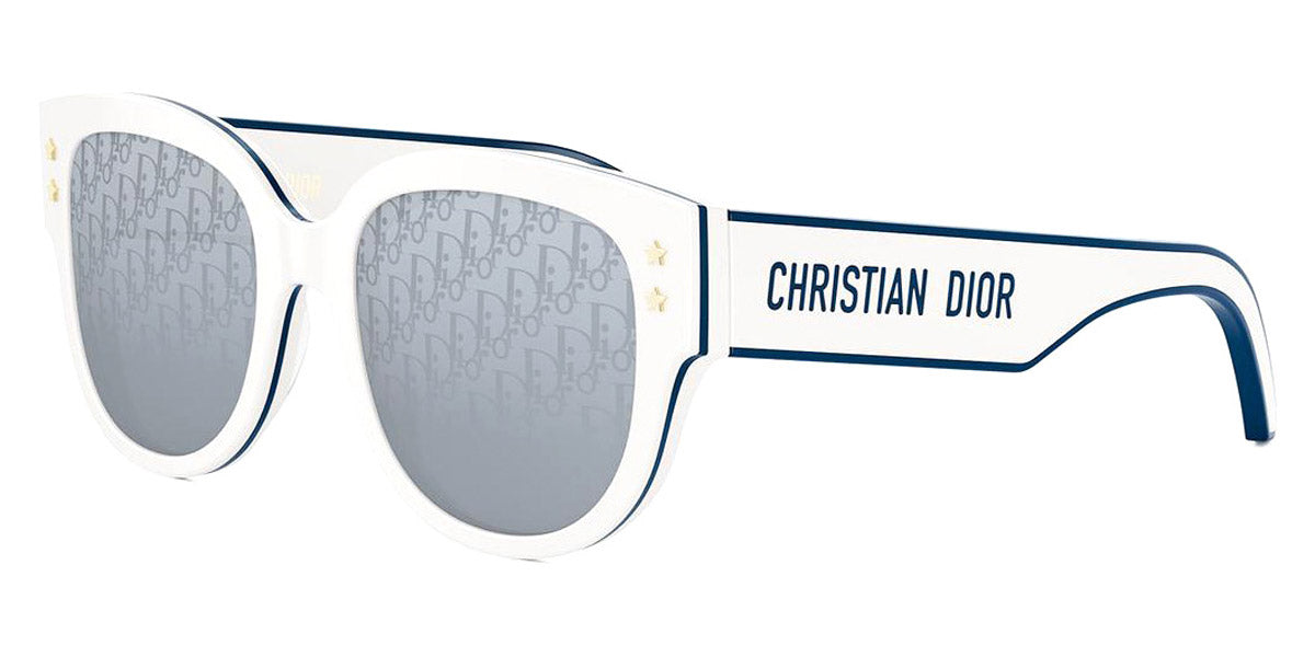 Dior® Diorpacific B2I - 95A8 Shiny White with Silver Pattern Sunglasses