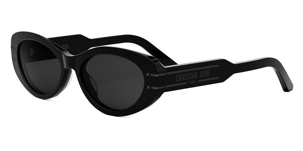 Dior® DIORSIGNATURE B8U CD DIORSIGNATURE B8U 14A0 53 - 14A0 Shiny Black / Smoke Sunglasses