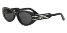 Dior® DIORSIGNATURE B8U CD DIORSIGNATURE B8U 14A0 53 - 15A0 Shiny Black with Grey Sunglasses