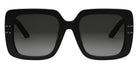 Dior® DIORSIGNATURE S11F - 14A1 Shiny Black / Gradient Smoke Sunglasses