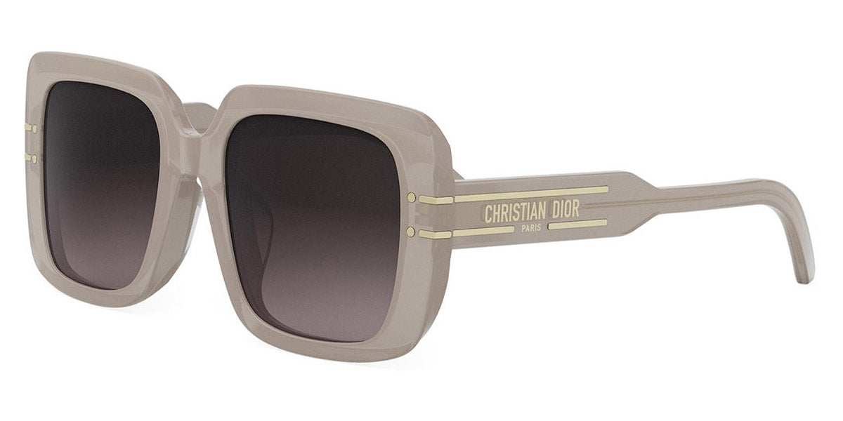 Dior® DIORSIGNATURE S11F - 78A1 Shiny Transparent Khaki / Gradient Smoke Sunglasses
