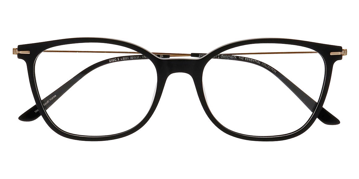 ProDesign Denmark® DISC 2 PDD DISC 2 6031 50 - Black Dark Matt Eyeglasses