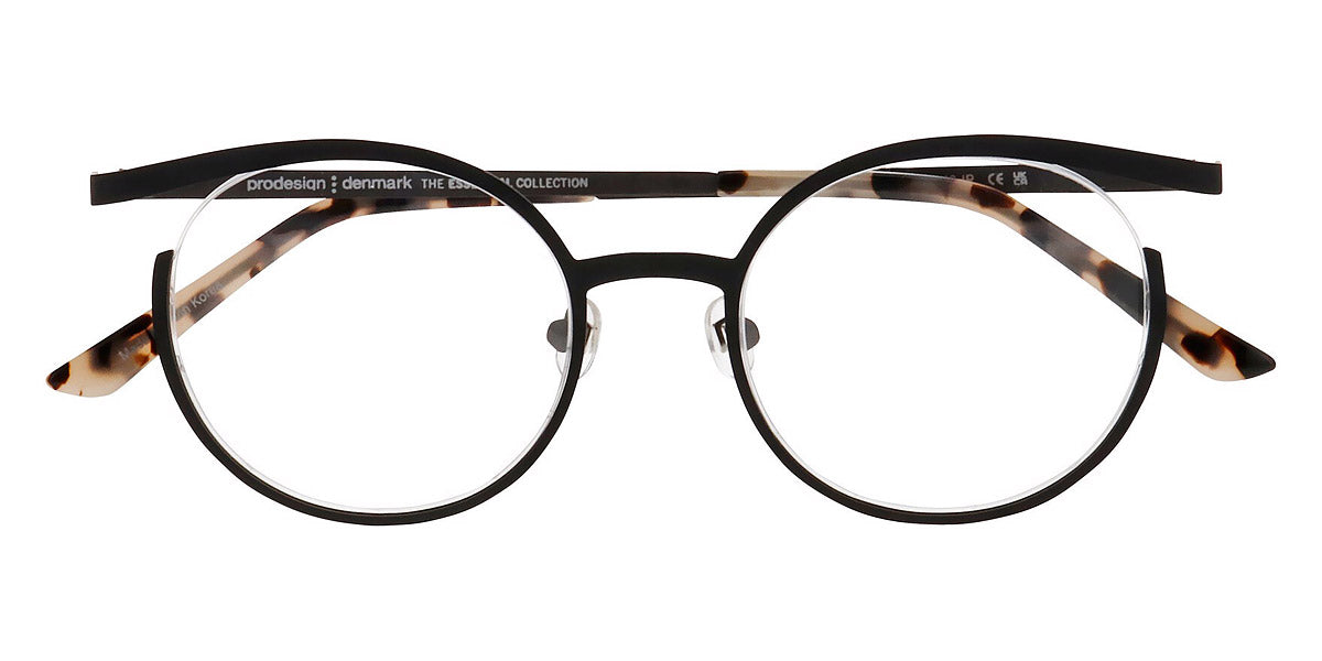 ProDesign Denmark® FLOW 1 PDD FLOW 1 6031 47 - Black Dark Matt Eyeglasses