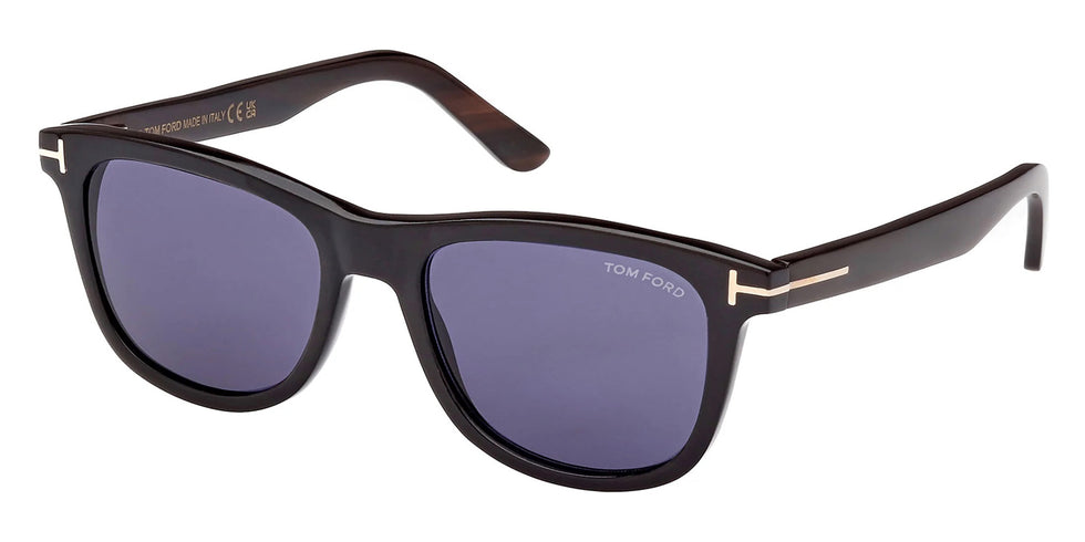 Tom Ford® FT1046-P FT1046-P 63V 53 - Shiny Black / Brown Horn Sunglasses