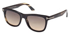 Tom Ford® FT1046-P FT1046-P 64B 53 - Colored Horn / Gradient Smoke Sunglasses