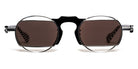 J.F. Rey® HKXJF01 JFR HKXJF01 0110 47 - 0110 Col Black/Checkerboard/Shiny Silver Sunglasses