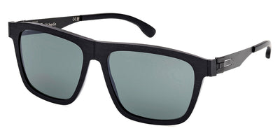 Ic! Berlin® Zeta ICB IC0057 02R 58 - Matte Black / Green Polarized Sunglasses