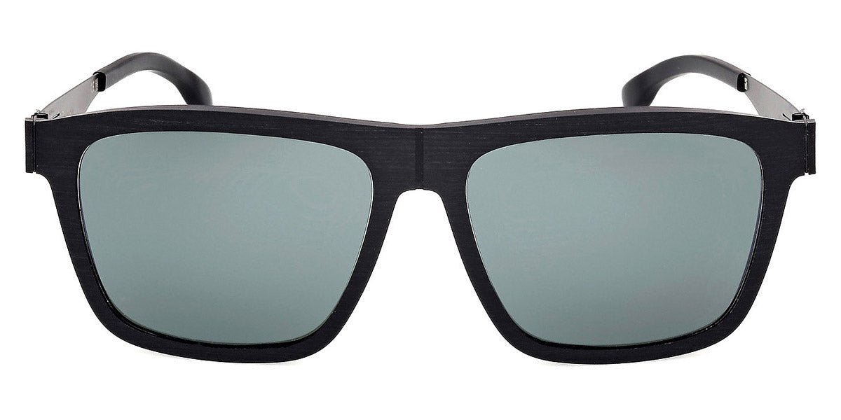 Ic! Berlin® Zeta ICB IC0057 02R 58 - Matte Black / Green Polarized Sunglasses