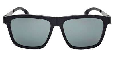 Ic! Berlin® Zeta ICB IC0057 02R 58 - Matte Black / Green Polarized Sunglasses