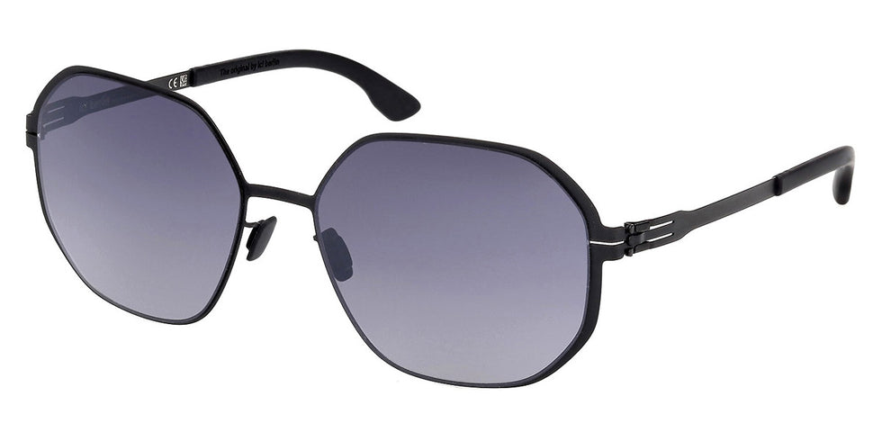 Ic! Berlin® Dominica ICB IC0060 02B 59 - Matte Black / Gradient Smoke Sunglasses