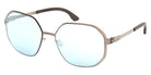 Ic! Berlin® Dominica ICB IC0060 35X 59 - Matte Sandblasted Light Bronze / Blue Mirror Sunglasses