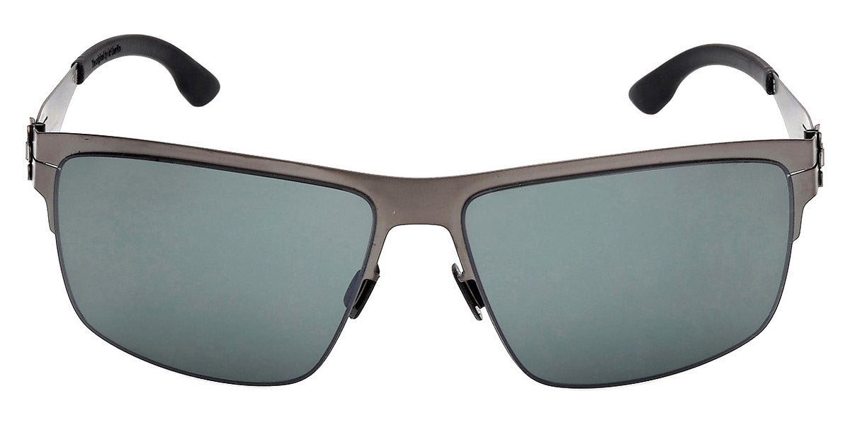 Ic! Berlin® Nate ICB IC0061 02R 63 - Graphite / Green Polarized Sunglasses