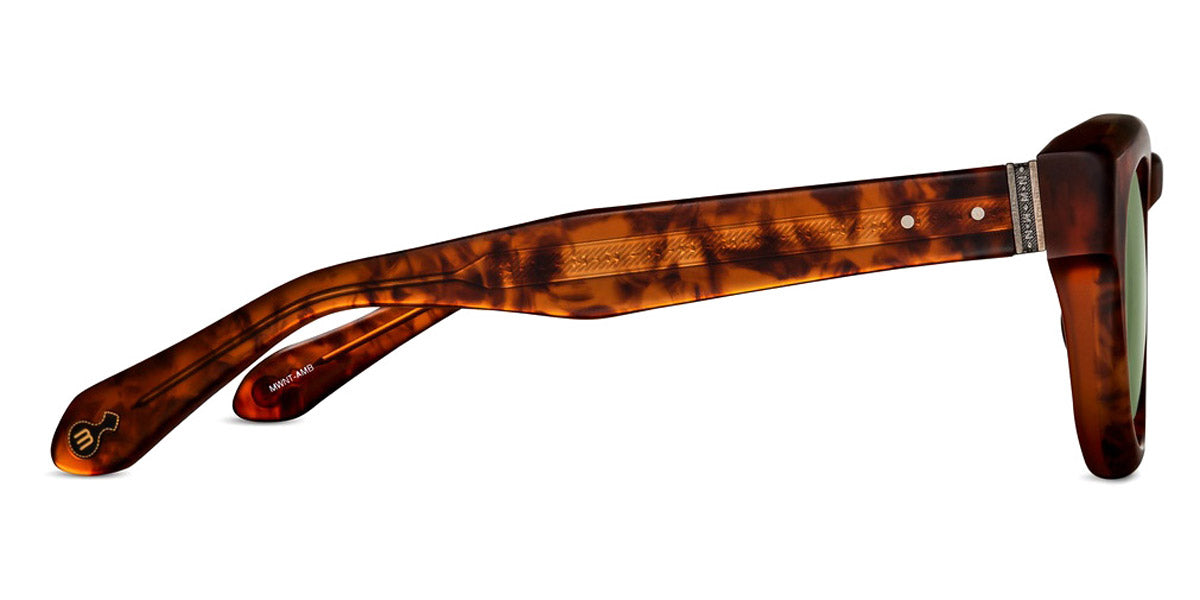 Matsuda® M1029 M1029 Matte Walnut / Amber Sage Green Sunglasses