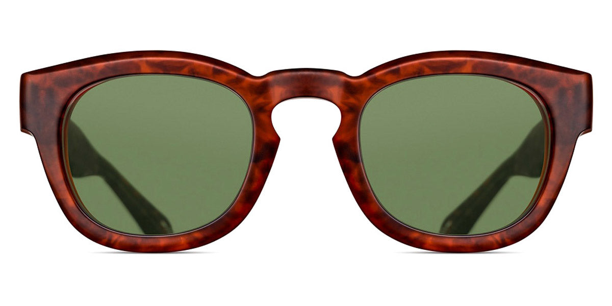 Matsuda® M1029 M1029 Matte Walnut / Amber Sage Green Sunglasses