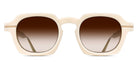 Matsuda® M2055 MTD M2055 Milk White-Brushed Gold/Brown Gradient 48 - Milk White - Brushed Gold / Brown Gradient Sunglasses