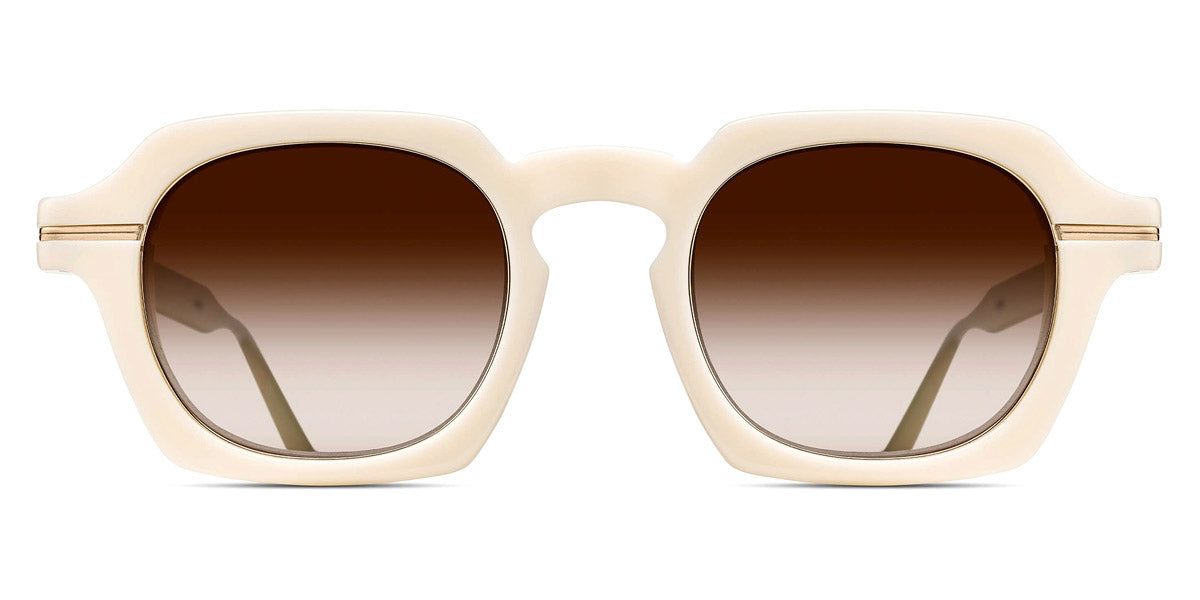 Matsuda® M2055 MTD M2055 Milk White-Brushed Gold/Brown Gradient 48 - Milk White - Brushed Gold / Brown Gradient Sunglasses