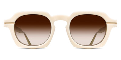 Matsuda® M2055 MTD M2055 Milk White-Brushed Gold/Brown Gradient 48 - Milk White - Brushed Gold / Brown Gradient Sunglasses