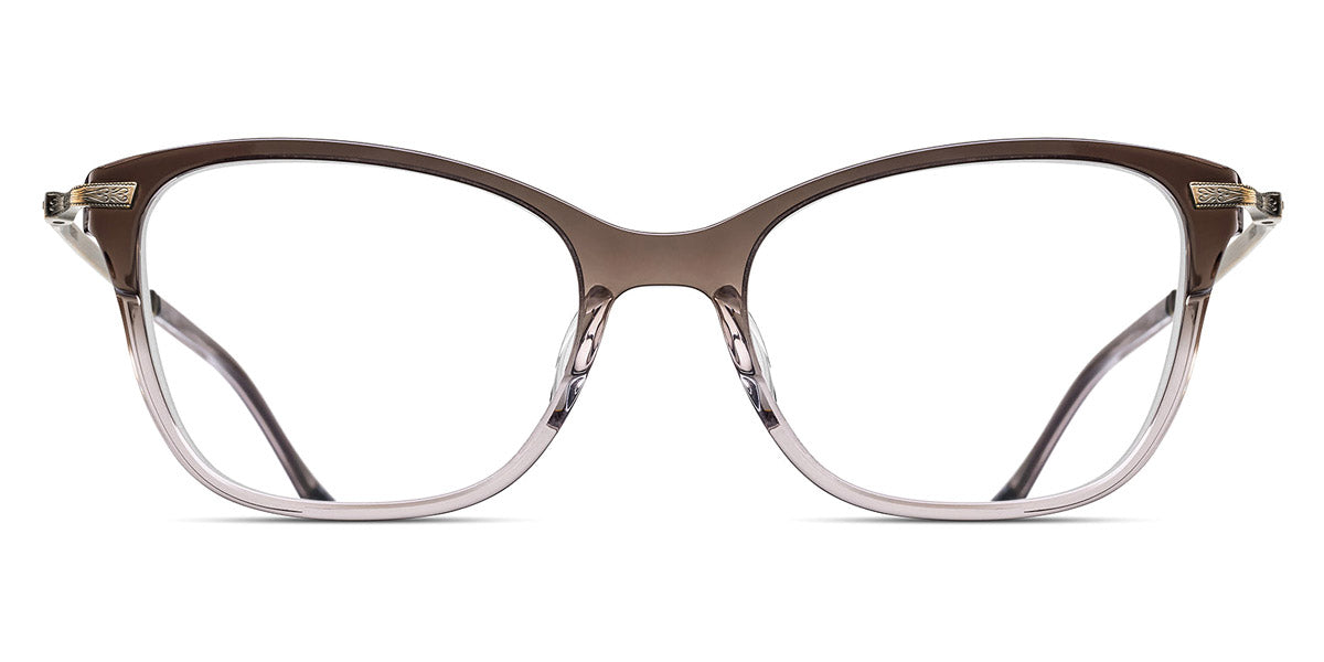 Matsuda® M2065 MTD M2065 Brown 51 - Smoky Brown Gradient - Antique Gold Eyeglasses
