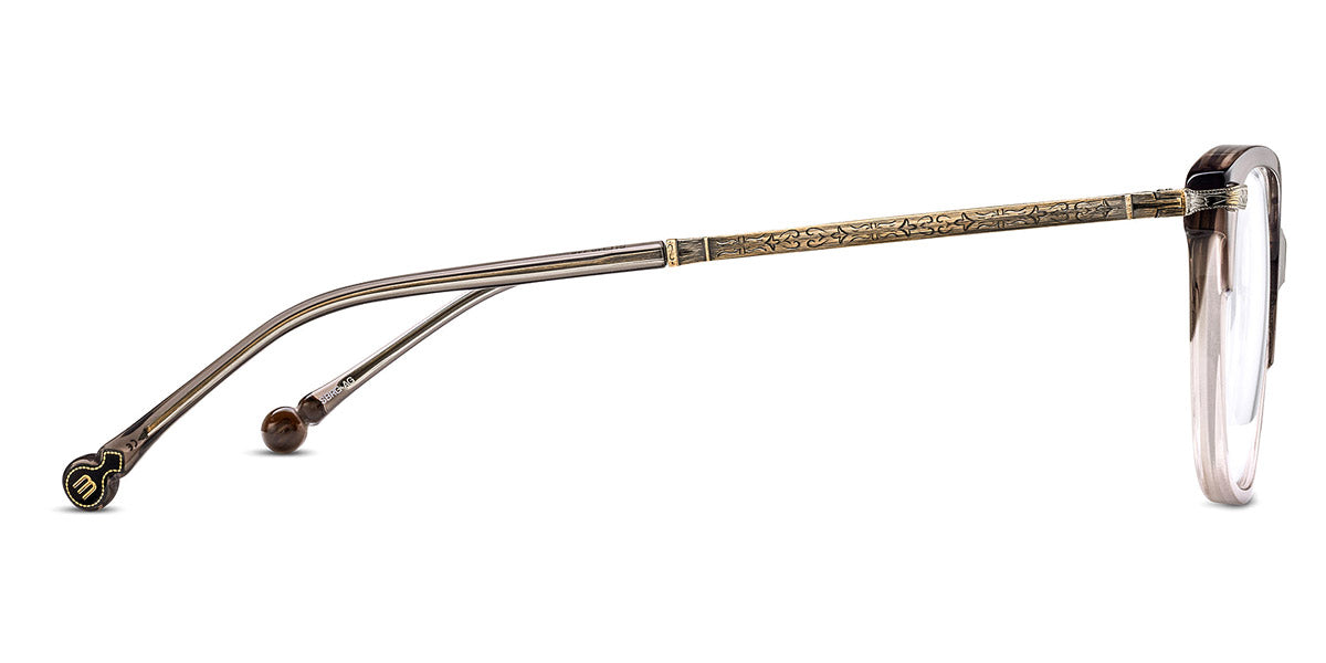 Matsuda® M2065 MTD M2065 Brown 51 - Smoky Brown Gradient - Antique Gold Eyeglasses