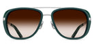 Matsuda® M3023 Brushed Silver / Matte Bottle Green Sunglasses