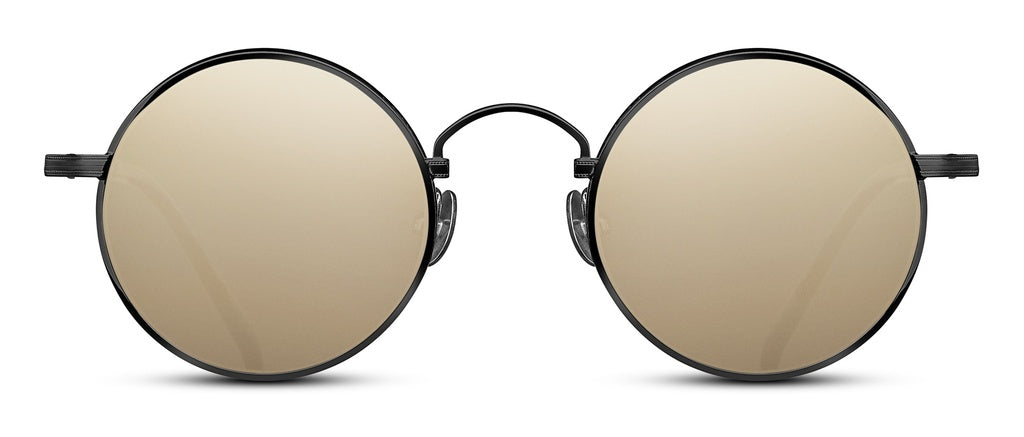 Matsuda® M3100 MTD M3100 Black/Matte Gold/Gold Mirror 47 - Black/Matte Gold / Gold Mirror Sunglasses