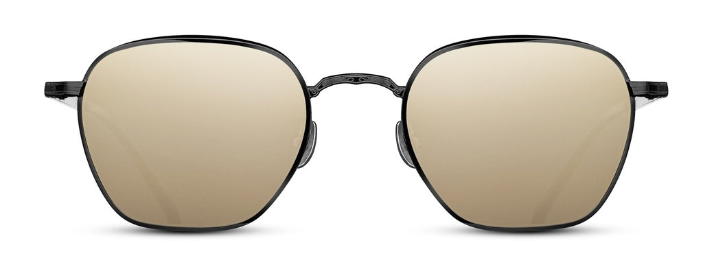 Matsuda® M3101 MTD M3101 Black/Matte Gold/Gold Mirror 52 - Black/Matte Gold / Gold Mirror Sunglasses