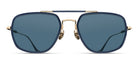 Matsuda® M3123 MTD M3123 Brushed Gold/Navy/Blue Grey 55 - Brushed Gold/Navy / Blue Grey Sunglasses