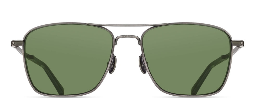 Matsuda® M3135 MTD M3135 Antique Silver/Sage Green 56 - Antique Silver/Sage Green Sunglasses