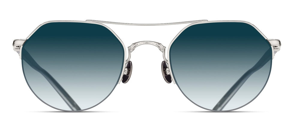 Matsuda® M3141 MTD M3141 Palladium White/Blue Gradient 50 - Palladium White/Blue Gradient Sunglasses