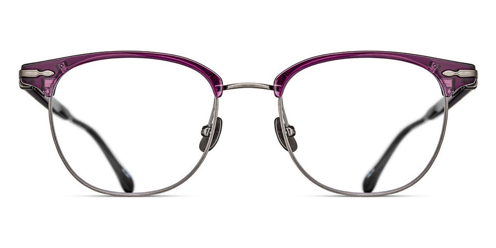 Matsuda® M2048 MTD M2048 Purple/Antique Silver 48 - Purple / Antique Silver Eyeglasses