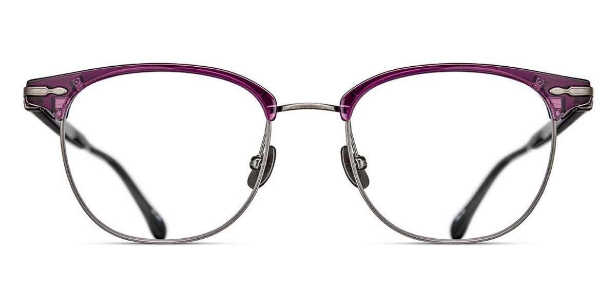 Matsuda® M2048 MTD M2048 Purple/Antique Silver 48 - Purple / Antique Silver Eyeglasses