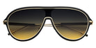 Philippe V® No23 PHI No23 Black/Gold Frame Grey to Yellow Gradient Lens 134 - Black / Gold Frame - Grey to Yellow Gradient Lens Sunglasses