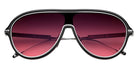 Philippe V® No23 PHI No23 Black/Silver Frame Rose Gradient Lens 134 - Black / Silver Frame - Rose Gradient Lens Sunglasses