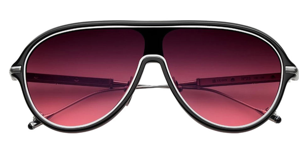 Philippe V® No23 PHI No23 Black/Silver Frame Rose Gradient Lens 134 - Black / Silver Frame - Rose Gradient Lens Sunglasses