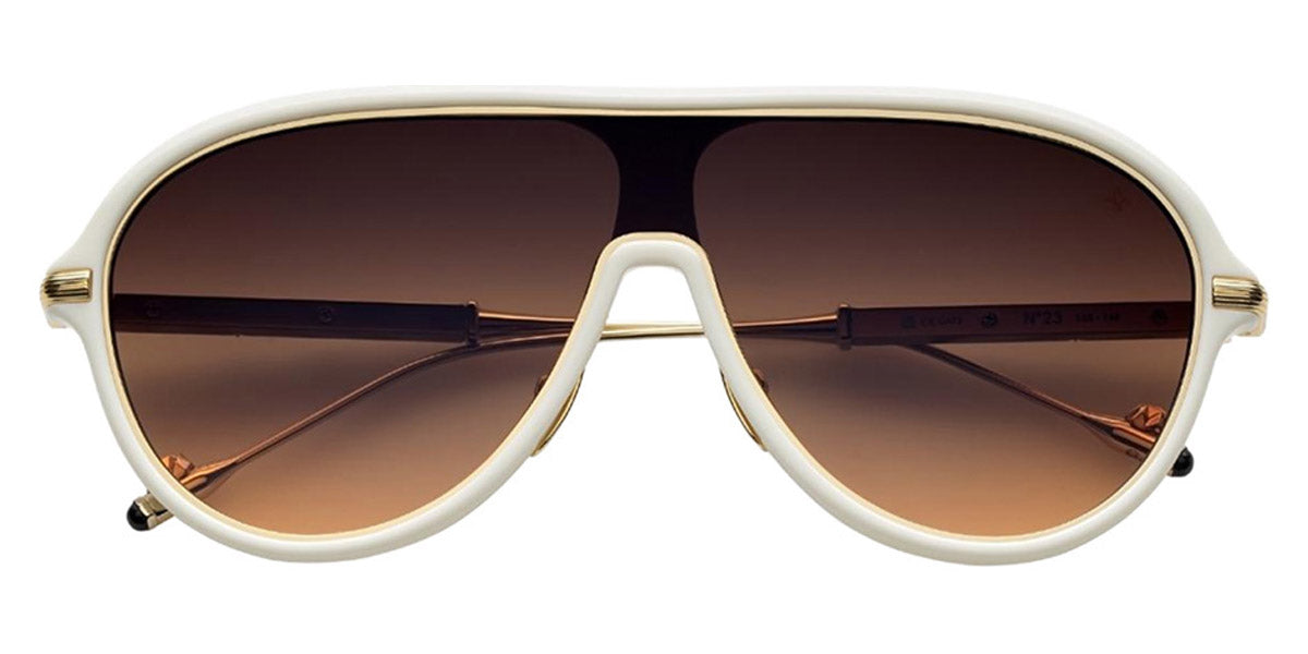 Philippe V® No23 PHI No23 Ivory/Gold Frame Brown Gradient Lens 134 - Ivory / Gold Frame - Brown Gradient Lens Sunglasses