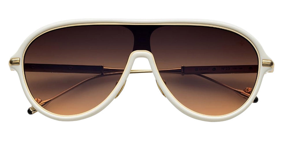 Philippe V® No23 PHI No23 Ivory/Gold Frame Brown Gradient Lens 134 - Ivory / Gold Frame - Brown Gradient Lens Sunglasses