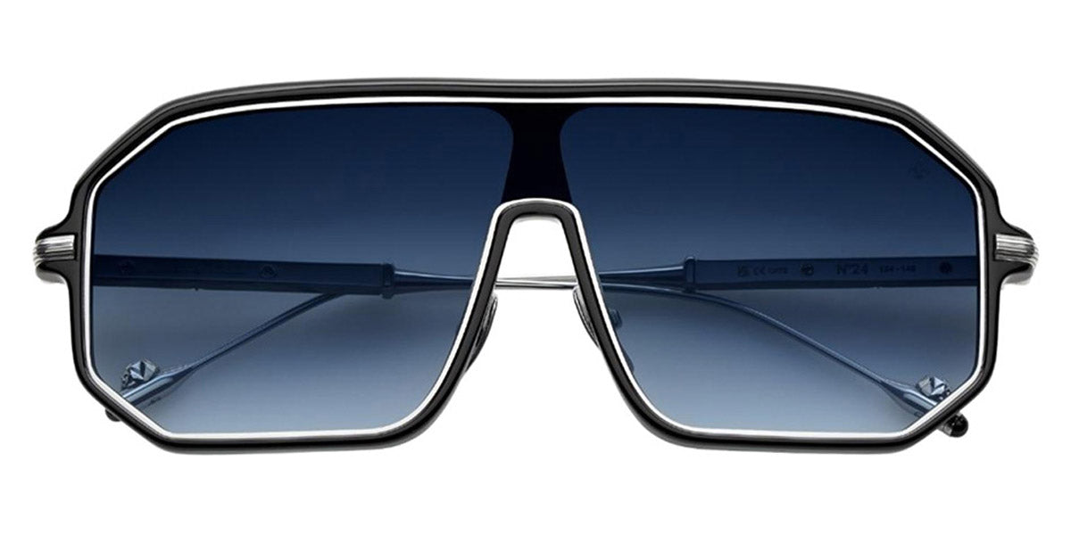 Philippe V® No24 PHI No24 Black/Silver Frame Blue Gradient Lens 134 - Black / Silver Frame - Blue Gradient Lens Sunglasses
