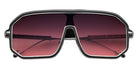 Philippe V® No24 PHI No24 Black/Silver Frame Rose Gradient Lens 134 - Black / Silver Frame - Rose Gradient Lens Sunglasses