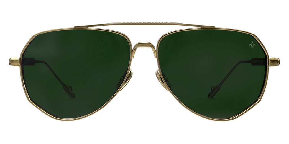 Philippe V® No27 PHI No27 Gold Frame Green Lens 60 - Gold Frame - Green Lens Sunglasses