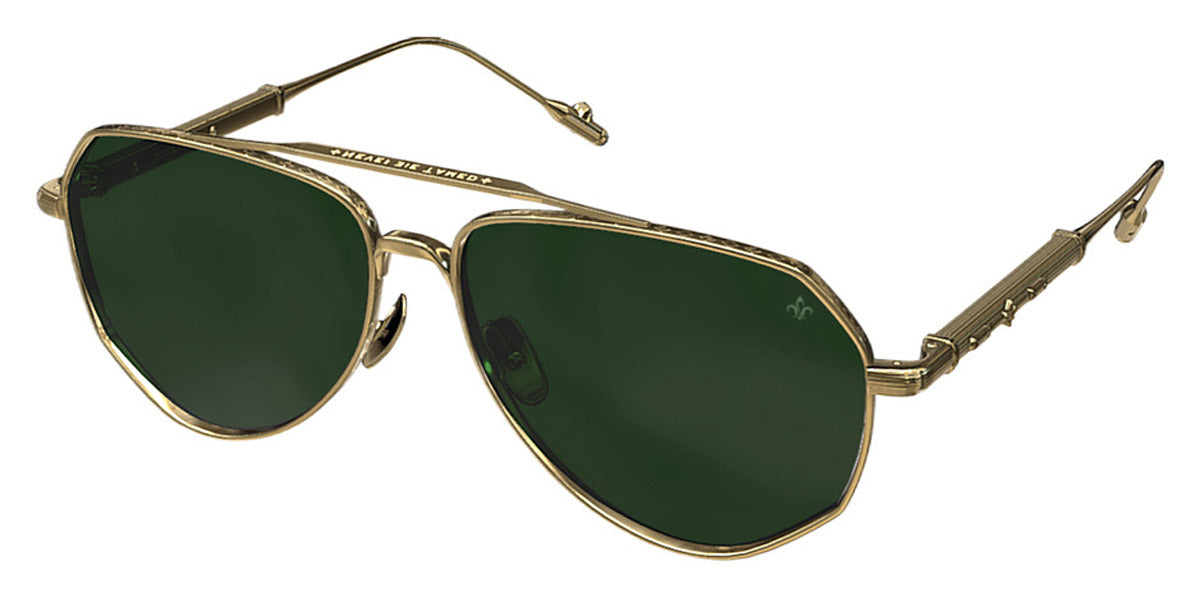 Philippe V® No27 PHI No27 Gold Frame Green Lens 60 - Gold Frame - Green Lens Sunglasses