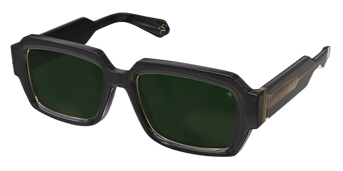 Philippe V® No28 PHI No28 Black/Gold Frame Green Lens 53 - Black/Gold Frame - Green Lens Sunglasses