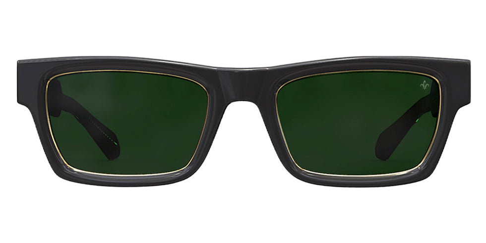 Philippe V® No29 PHI No29 Black/Gold Frame Green Lens 52 - Black/Gold Frame - Green Lens Sunglasses