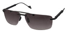 Philippe V® No30 PHI No30 Black Matt Frame Grey Gradient Lens 64 - Black Matt Frame - Grey Gradient Lens Sunglasses