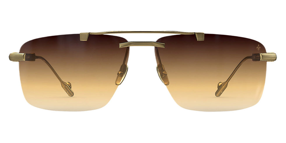 Philippe V® No30 PHI No30 Gold Frame Brown Gradient Lens 64 - Gold Frame - Brown Gradient Lens Sunglasses