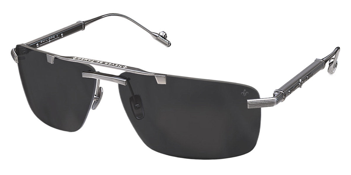 Philippe V® No30 PHI No30 Silver Frame Grey Lens 64 - Silver Frame - Grey Lens Sunglasses