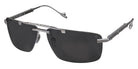 Philippe V® No30 PHI No30 Silver Frame Grey Lens 64 - Silver Frame - Grey Lens Sunglasses