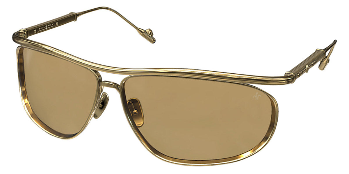Philippe V® No31 PHI No31 Gold Frame Jelly Orange PTC Lens 64 - Gold Frame - Jelly Orange PTC Lens Sunglasses