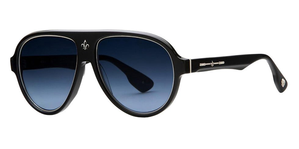 Philippe V® No4.1 PHI No4.1 Black Frame Blue Gradient Lens 58 - Black Frame - Blue Gradient Lens Sunglasses