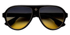 Philippe V® No4.1 PHI No4.1 Black Frame Grey to Yellow Gradient Lens 58 - Black Frame - Grey to Yellow Gradient Lens Sunglasses