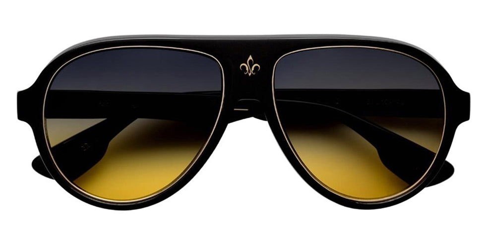 Philippe V® No4.1 PHI No4.1 Black Frame Grey to Yellow Gradient Lens 58 - Black Frame - Grey to Yellow Gradient Lens Sunglasses